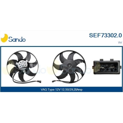 Lüfter Motorkühlung Sando SEF73302.0 für Vag Für Fahrzeuge Mit/ohne Klimaanlage