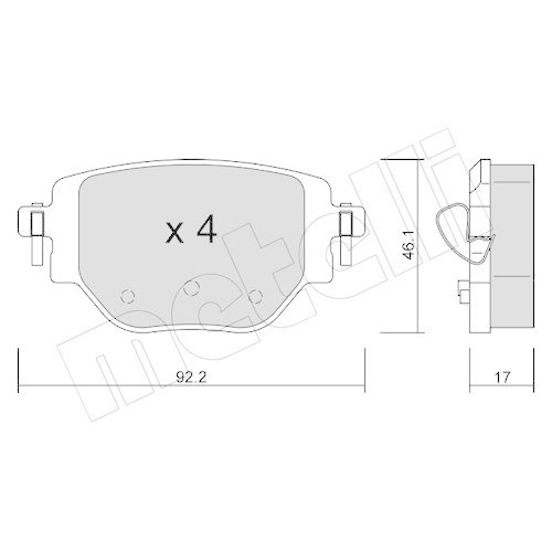 Bremsbelagsatz Scheibenbremse Metelli 22-1246-0 f&uuml;r Opel Peugeot Vauxhall