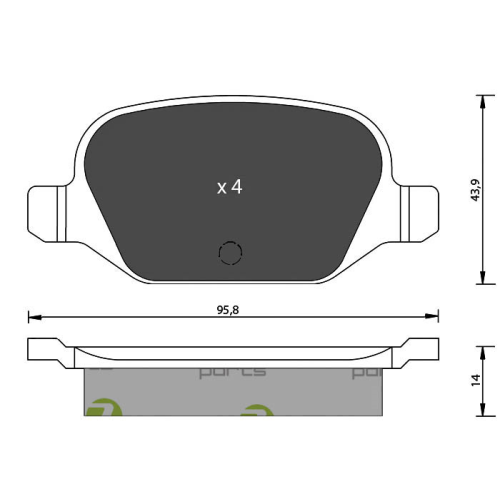 Bremsbelagsatz Scheibenbremse 7 Seven Parts SVP20510 f&uuml;r Abarth Fiat Lancia