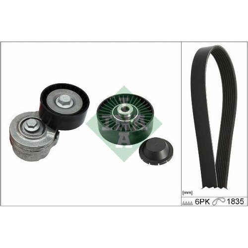 Keilrippenriemensatz Schaeffler Ina 529 0498 10 f&uuml;r Alfa Romeo Fiat Lancia
