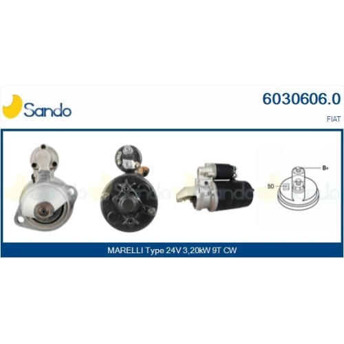 Starter Sando 6030606.0 f&uuml;r Fiat