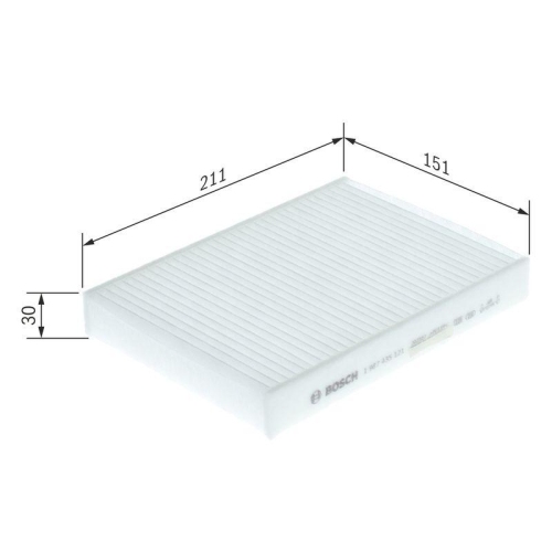 Filter Innenraumluft Bosch 1987435121 f&uuml;r Mercedes Benz Mercedes Benz Hinten
