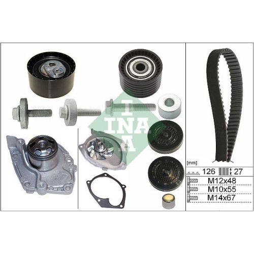Wasserpumpe + Zahnriemensatz Schaeffler Ina 530 0638 30 f&uuml;r Nissan Opel Renault