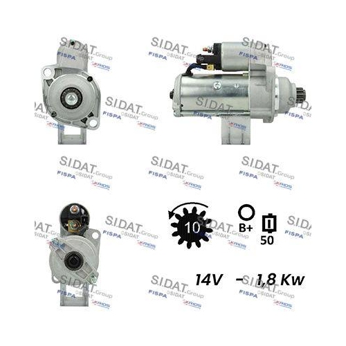 Starter Sidat S12VA0027A2 f&uuml;r Audi Ford Seat Skoda VW Vag Hitachi