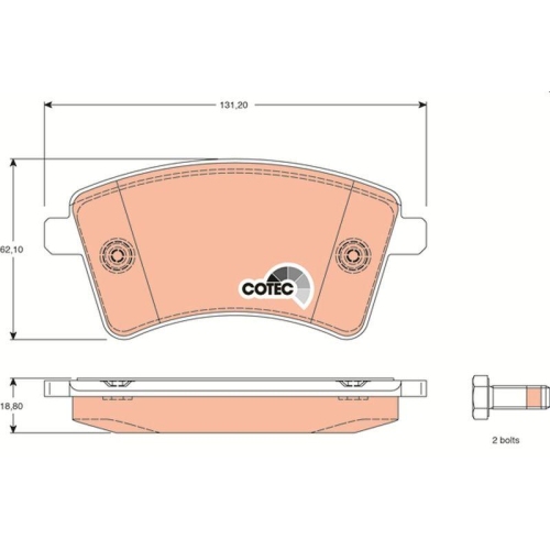 Bremsbelagsatz Scheibenbremse Trw GDB1785 Cotec f&uuml;r Mercedes Benz Mercedes Benz