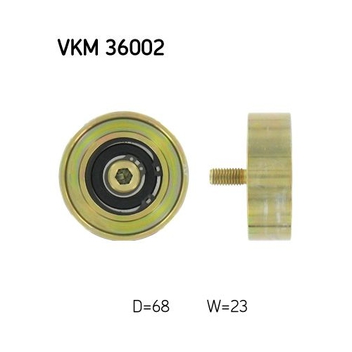 Umlenk /führungsrolle Keilrippenriemen Skf VKM 36002 für Renault Mitte