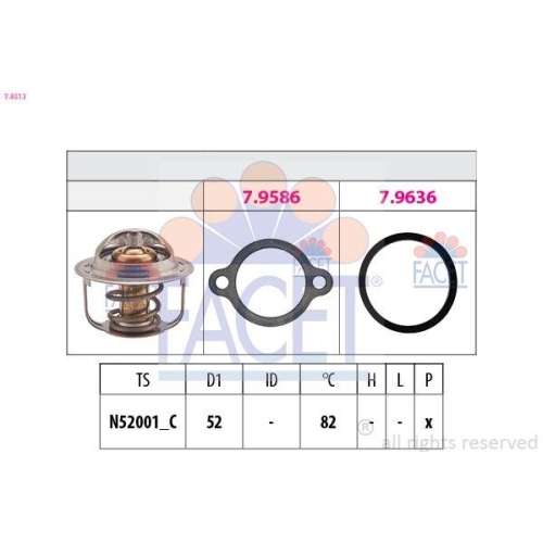Thermostat K&uuml;hlmittel Facet 7.8513 Made In Italy - Oe Equivalent f&uuml;r Suzuki