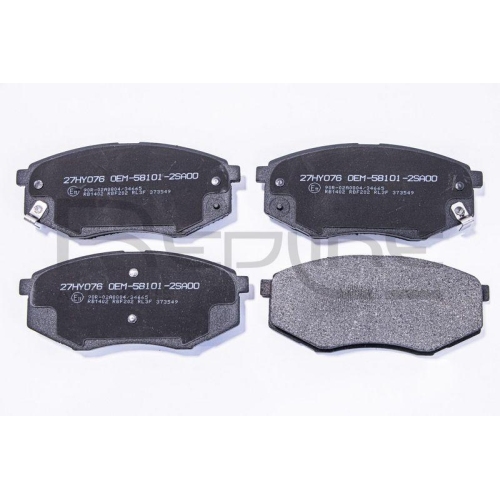 Bremsbelagsatz Scheibenbremse Red-line 27HY076 f&uuml;r Hyundai Kia Vorderachse