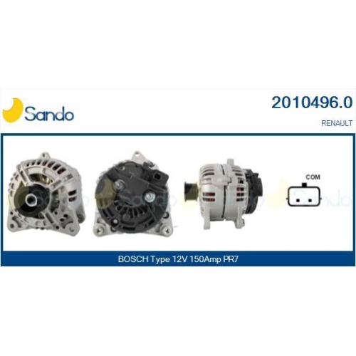 Generator Sando 2010496.0 f&uuml;r Renault