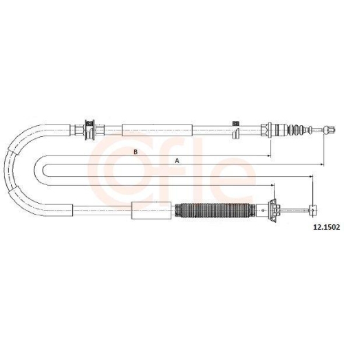 Seilzug Feststellbremse Cofle 12.1502 für Lancia Hinten Links