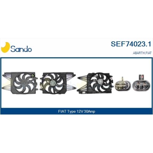 Elektromotor K&uuml;hlerl&uuml;fter Sando SEF74023.1 f&uuml;r Fiat