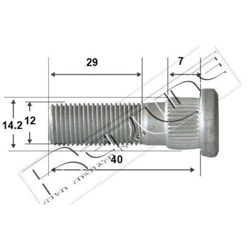 Bolzen Achsstrebe Red-line 73MI002 f&uuml;r Mitsubishi Vorne Und Hinten
