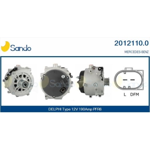 Generator Sando 2012110.0 f&uuml;r Mercedes Benz Mercedes Benz Mercedes Benz