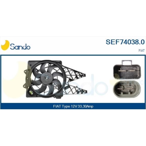 Elektromotor Kühlerlüfter Sando SEF74038.0 für Fiat