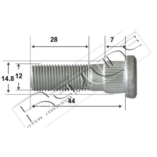 Bolzen Achsstrebe Red-line 73MI003 f&uuml;r Chrysler Citro&euml;n Mitsubishi Peugeot