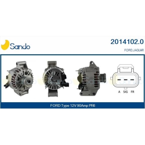 Generator Sando 2014102.0 für Ford Jaguar