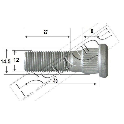 Bolzen Achsstrebe Red-line 73MI004 f&uuml;r Mitsubishi Vorne Und Hinten