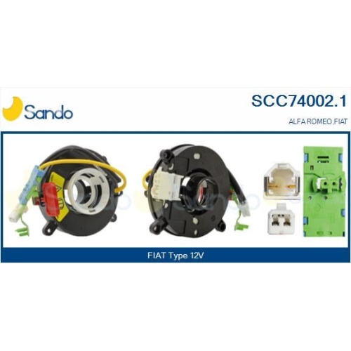 Wickelfeder Airbag Sando SCC74002.1 für Fiat Für Fahrzeuge Mit Obd