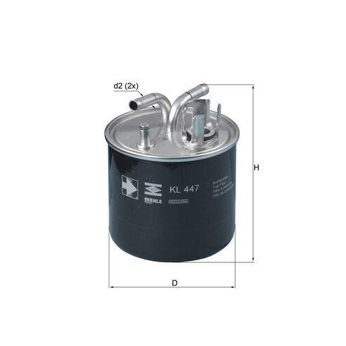 Kraftstofffilter Mahle KL 447 f&uuml;r Audi VW Cupra