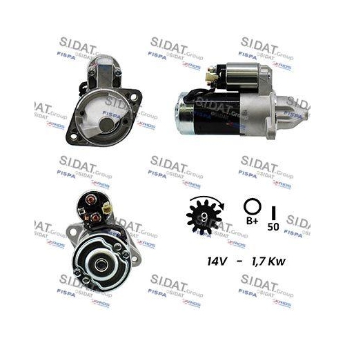 Starter Sidat S12VA0212A2 f&uuml;r Hyundai Kia