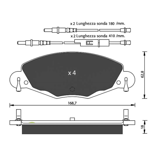 Bremsbelagsatz Scheibenbremse 7 Seven Parts SVP20830 f&uuml;r Citro&euml;n Opel Peugeot