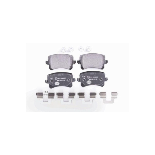 Bremsbelagsatz Scheibenbremse Hella 8DB 355 025-331 f&uuml;r Audi Seat Skoda VW Amc