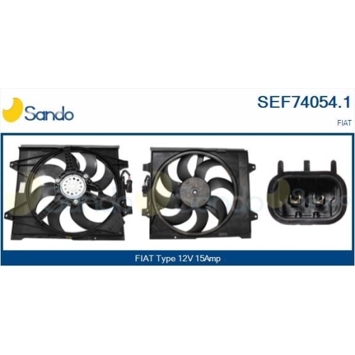 Elektromotor K&uuml;hlerl&uuml;fter Sando SEF74054.1 f&uuml;r Fiat