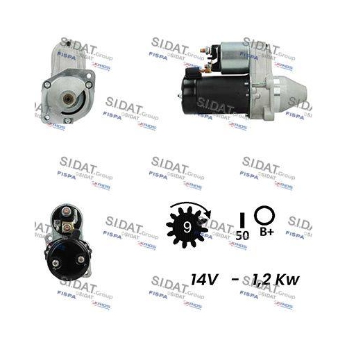 Starter Sidat S12VA0236A2 für Bmw