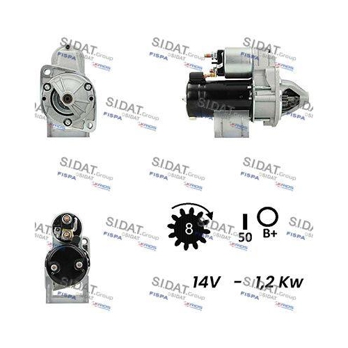 Starter Sidat S12VA0325A2 f&uuml;r Hyundai Kia