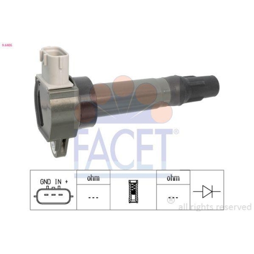Zündspule Facet 9.6405 Oe Equivalent für Citroën Mitsubishi Peugeot Hitachi