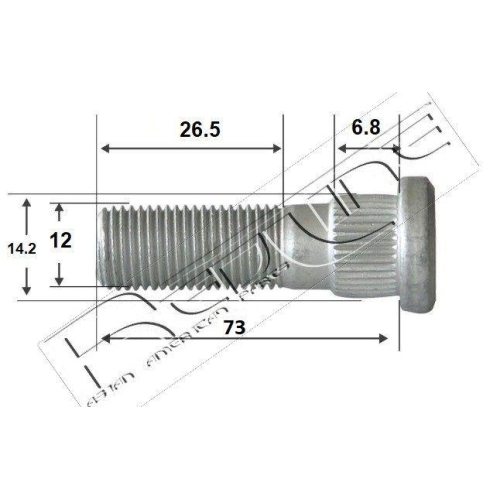 Bolzen Achsstrebe Red-line 73TO003 für Daihatsu Toyota Hinterachse