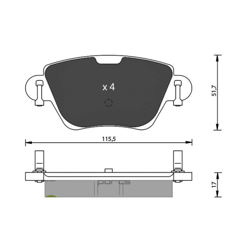 Bremsbelagsatz Scheibenbremse 7 Seven Parts SVP20870 f&uuml;r Ford Jaguar Renault