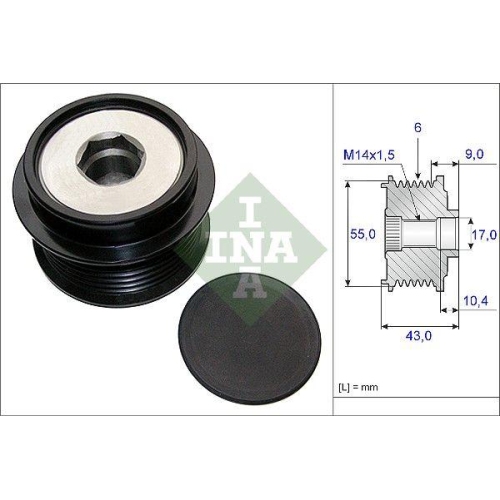 Generatorfreilauf Schaeffler Ina 535 0208 10 f&uuml;r Chrysler Toyota Lexus