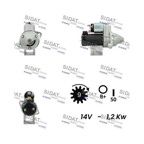 Starter Sidat S12VA0506A2 f&uuml;r Volvo