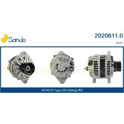 Generator Sando 2020611.0 f&uuml;r Isuzu Hitachi