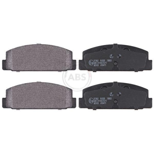 Bremsbelagsatz Scheibenbremse A.b.s. 37382 f&uuml;r Mazda Hinterachse