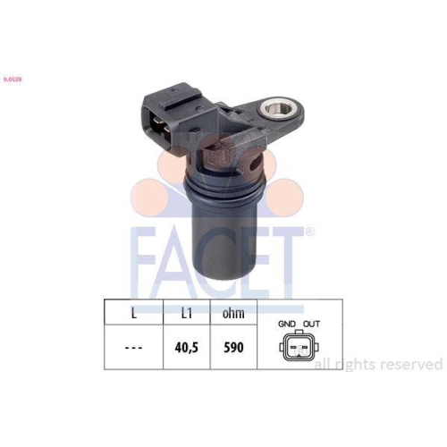 Sensor Motordrehzahl Facet 9.0539 Made In Italy - Oe Equivalent für Nissan Opel