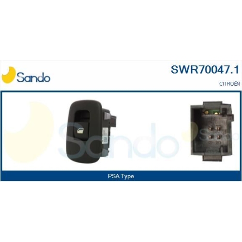 Schalter Fensterheber Sando SWR70047.1 für Citroën/peugeot Hinten
