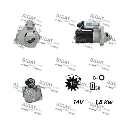 Starter Sidat S12VA0615 f&uuml;r Citro&euml;n Peugeot Citro&euml;n/peugeot