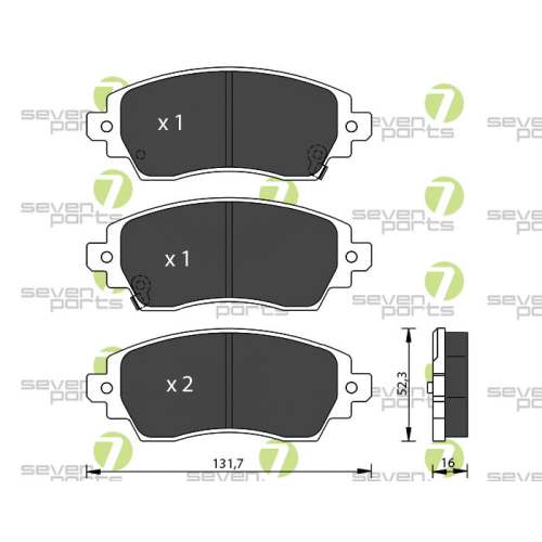 Bremsbelagsatz Scheibenbremse 7 Seven Parts SVP20910 f&uuml;r Lexus Toyota