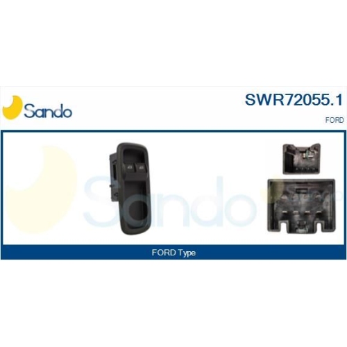 Schalter Fensterheber Sando SWR72055.1 für Ford Fahrerseitig