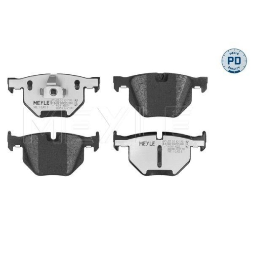Bremsbelagsatz Scheibenbremse Meyle 0252128217PD f&uuml;r Bmw Hinterachse
