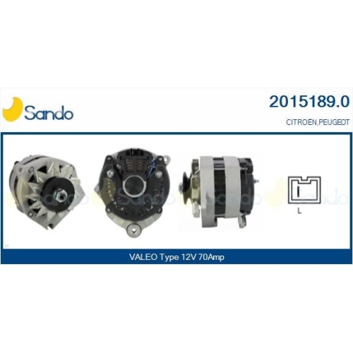 Generator Sando 2015189.0 f&uuml;r Citro&euml;n/peugeot
