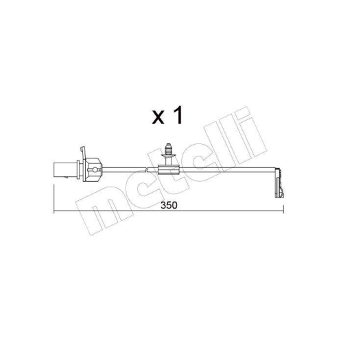 Warnkontakt Bremsbelagverschlei&szlig; Metelli SU.380 f&uuml;r Audi Hinterachse