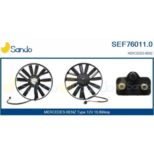 Elektromotor K&uuml;hlerl&uuml;fter Sando SEF76011.0 f&uuml;r Mercedes Benz Mercedes Benz