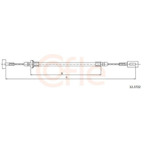 Seilzug Feststellbremse Cofle 12.3722 für Iveco Hinten Links Hinten Rechts