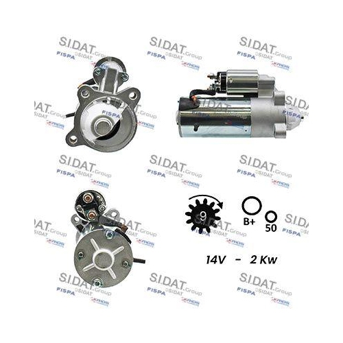 Starter Sidat S12VS0155A2 f&uuml;r Ford Volvo