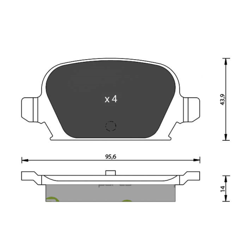 Bremsbelagsatz Scheibenbremse 7 Seven Parts SVP20970 f&uuml;r Citro&euml;n Opel Peugeot