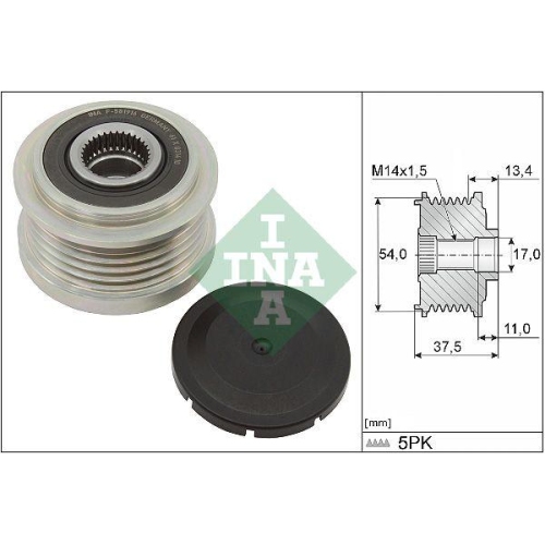 Generatorfreilauf Schaeffler Ina 535 0278 10 f&uuml;r Alfa Romeo Fiat Opel Vauxhall