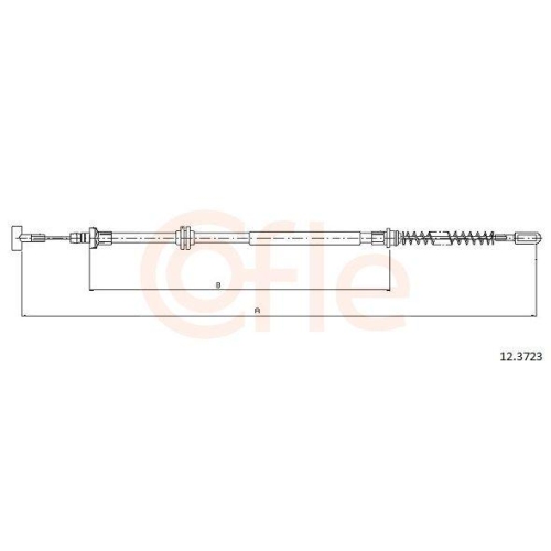 Seilzug Feststellbremse Cofle 12.3723 für Iveco Hinten Links Hinten Rechts